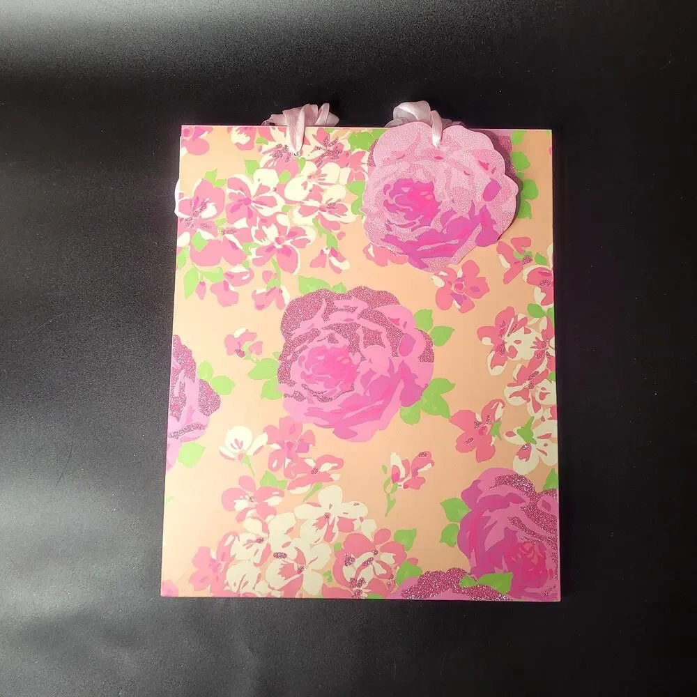 Betsey Johnson 3 Pack Gift Bags Petal Pink Flowers‎ Stripes Fairy Pixie Dust NWT